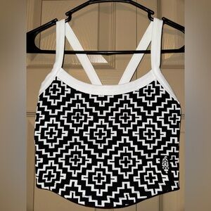 NWT - FP Movement Women's All Clear Jacquard Cami (Black Geo Combo)